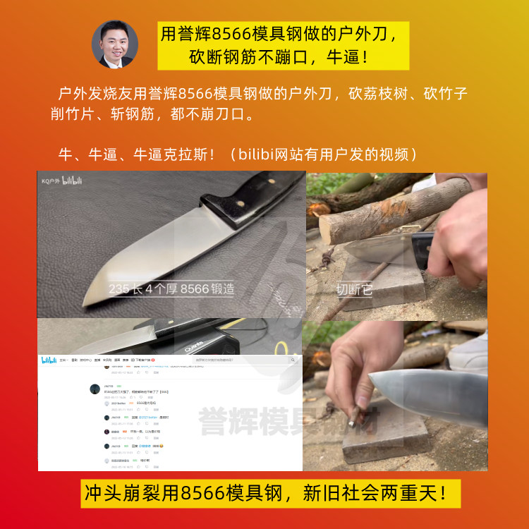 网友咨询：想用钼钒材料（Cr12MoV）来做砍骨刀，可以吗？