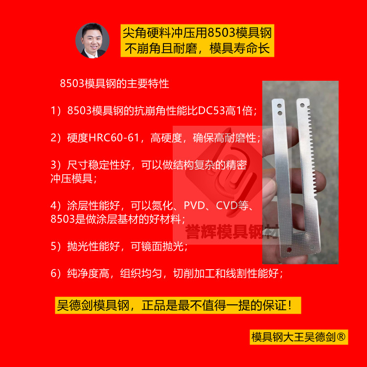 要做TD处理用什么模具钢比较好？主要用作拉深或异形成形上