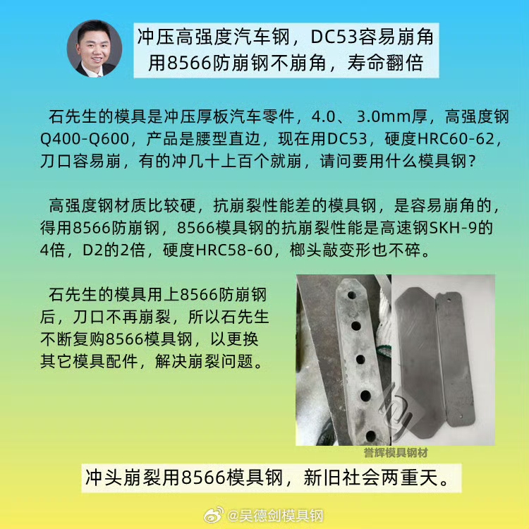 好消息，石先生又来采购8566模具钢啦!