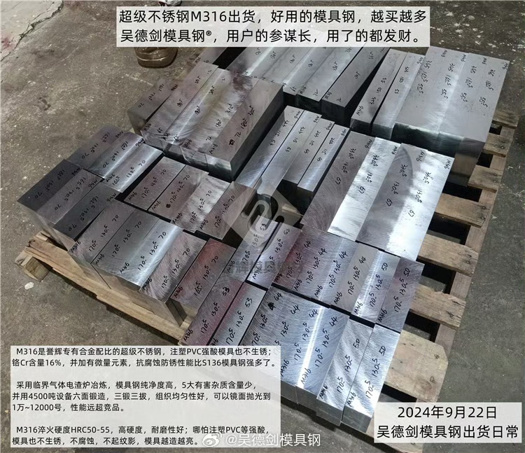 超级不锈钢M316模具钢出货100件，好用才是硬道理